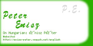 peter enisz business card